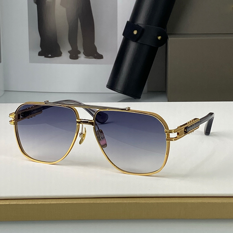 DTS Pilot Mens Designer Sunglasses 436 KUDRU Gold Alloy Gradient Lens Sunglasses For Women Perfect For Work and Leisure Vacation Outdoor Driving Travel Cycling