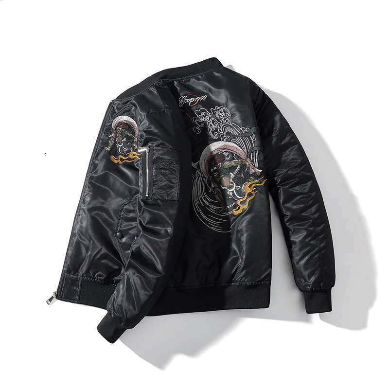 Purchase By Size Chart Autumn Thin Men's Embroidered Trendy Loose Baseball Handsome Couple Thick Cotton Jacket