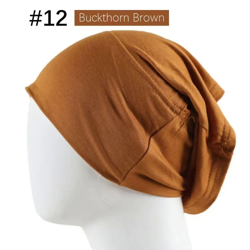T1413 pure cotton modal solid color barrel hat