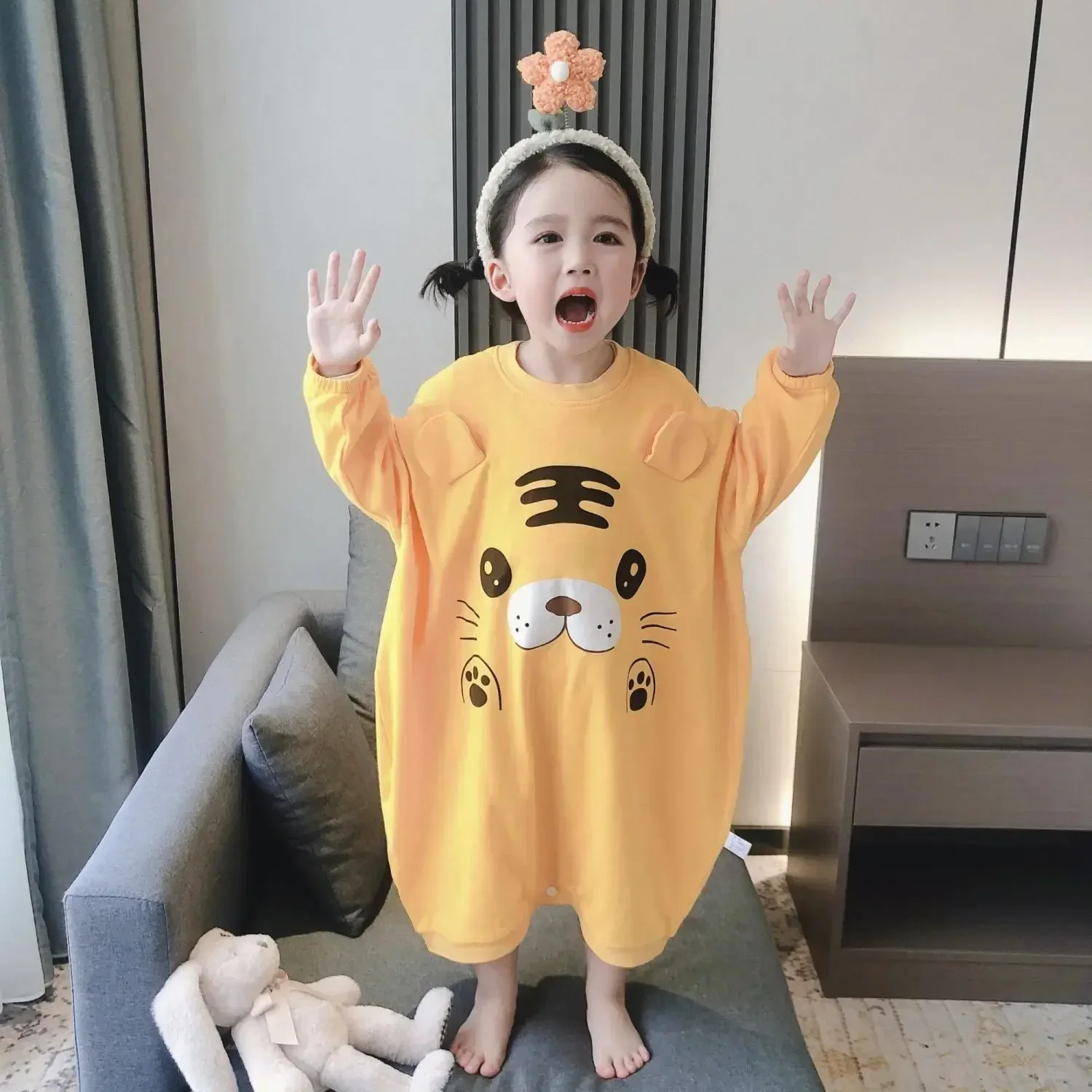 Children Onesies Pajamas Sleeping Bag Kids Baby Girls Boys Stitch Jumpsuits Costume Long Sleeve Children Sleepwear 250806