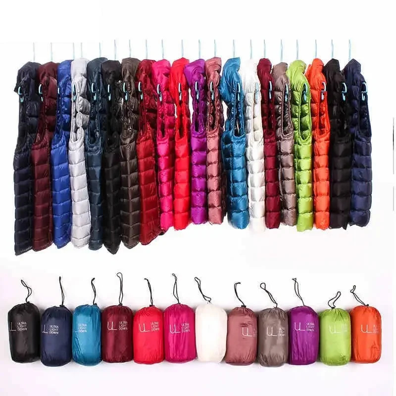 Women Sleeveless Womens Ultra Light Down Vests Slim Jacket Girl Gilet Plus Lightweight Windproof Warm Waistcoat Women Vest 250804