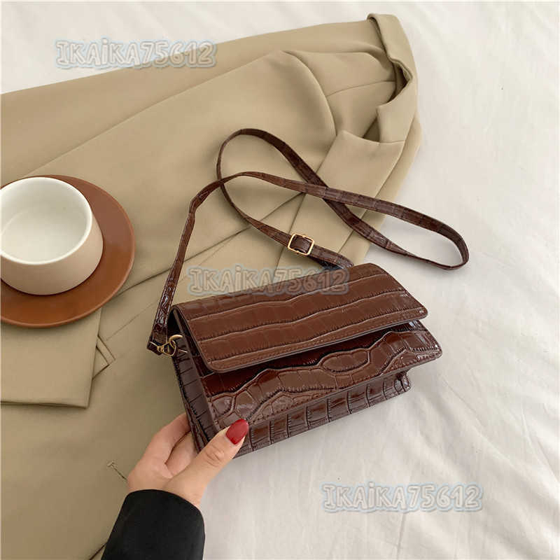 Trendy Fashion Solid Color Texture Celebrity Style Elegant Small Bag for Women 2023 Summer Single Shoulder Crossbody Bag Small Square Bag H250806