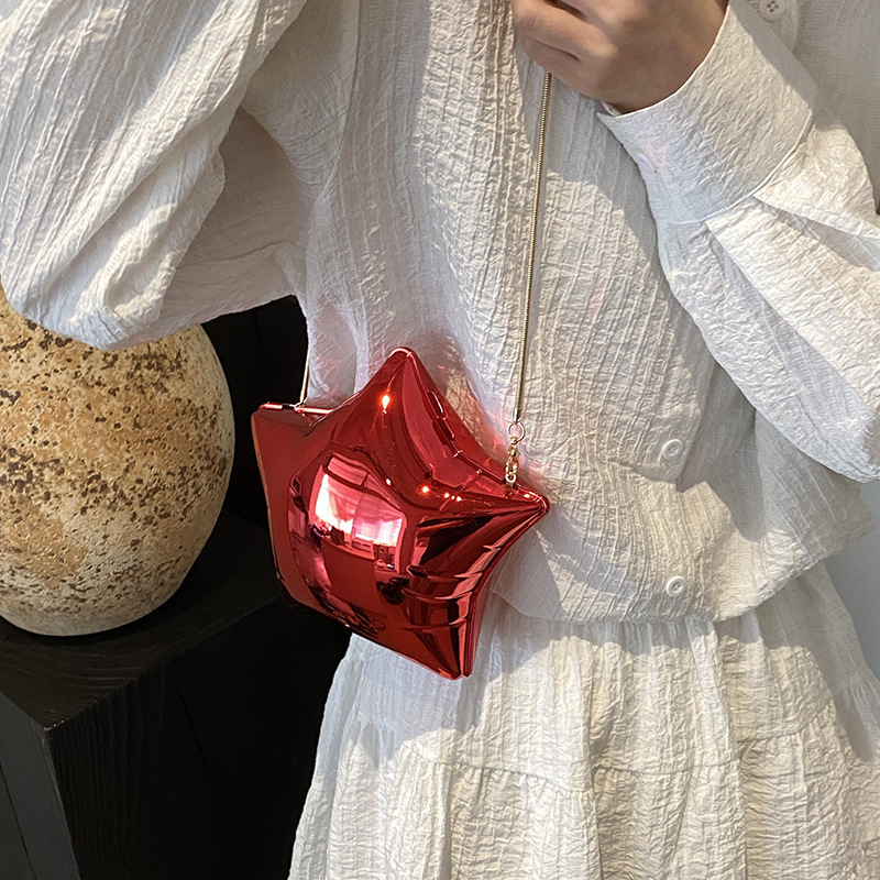 Free shipping designer Super Popular Acrylic Chain Bag Irregular Bag for Women New Ins Style Hot Girl Disco Lipstick Bag Niche Shoulder Bag