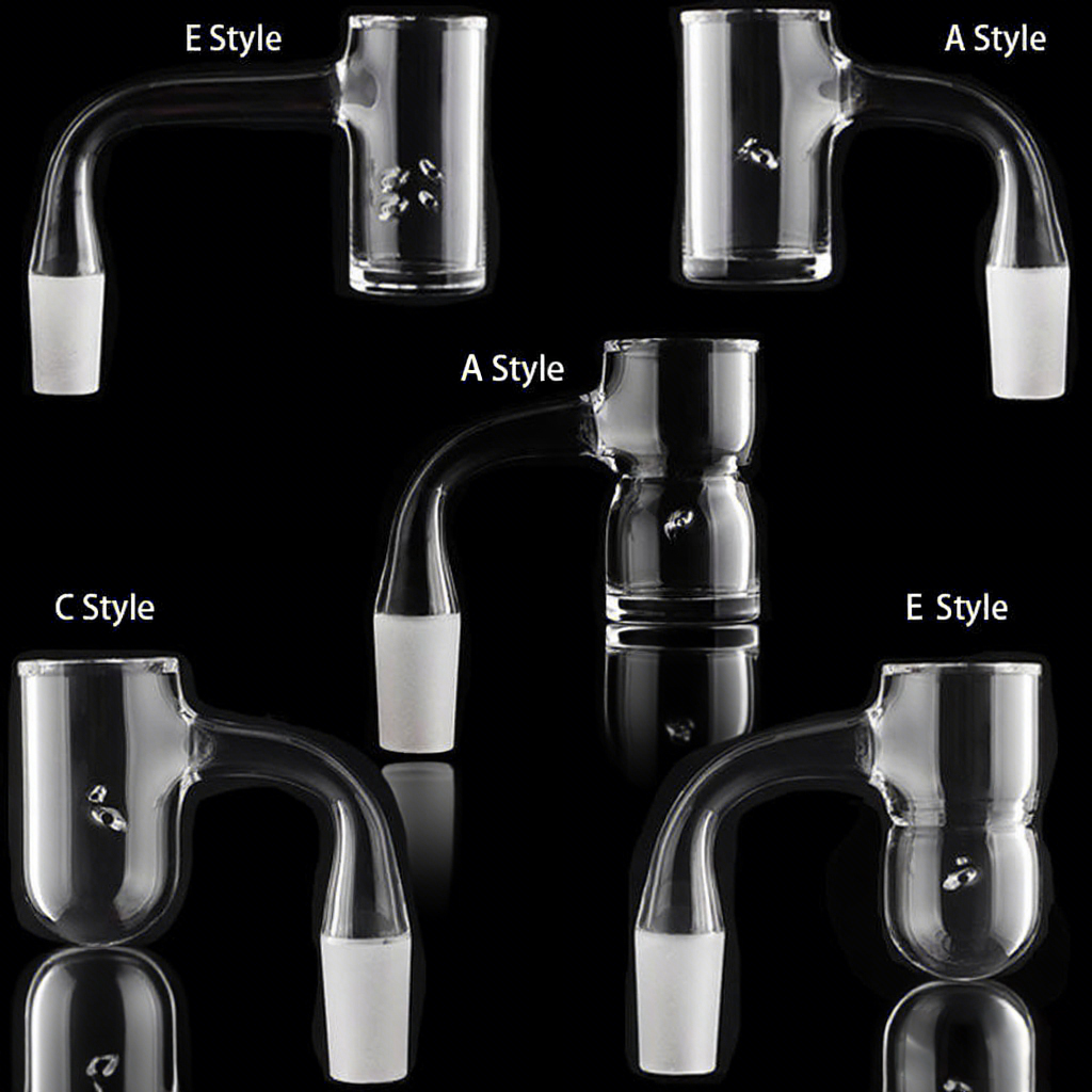 Premium Auto Spinner QB: Full Weld Round Clear Bottom - 10/14/18mm M/F Joints - 45°/90° Bevel Edge for Bongs & Dab Rigs