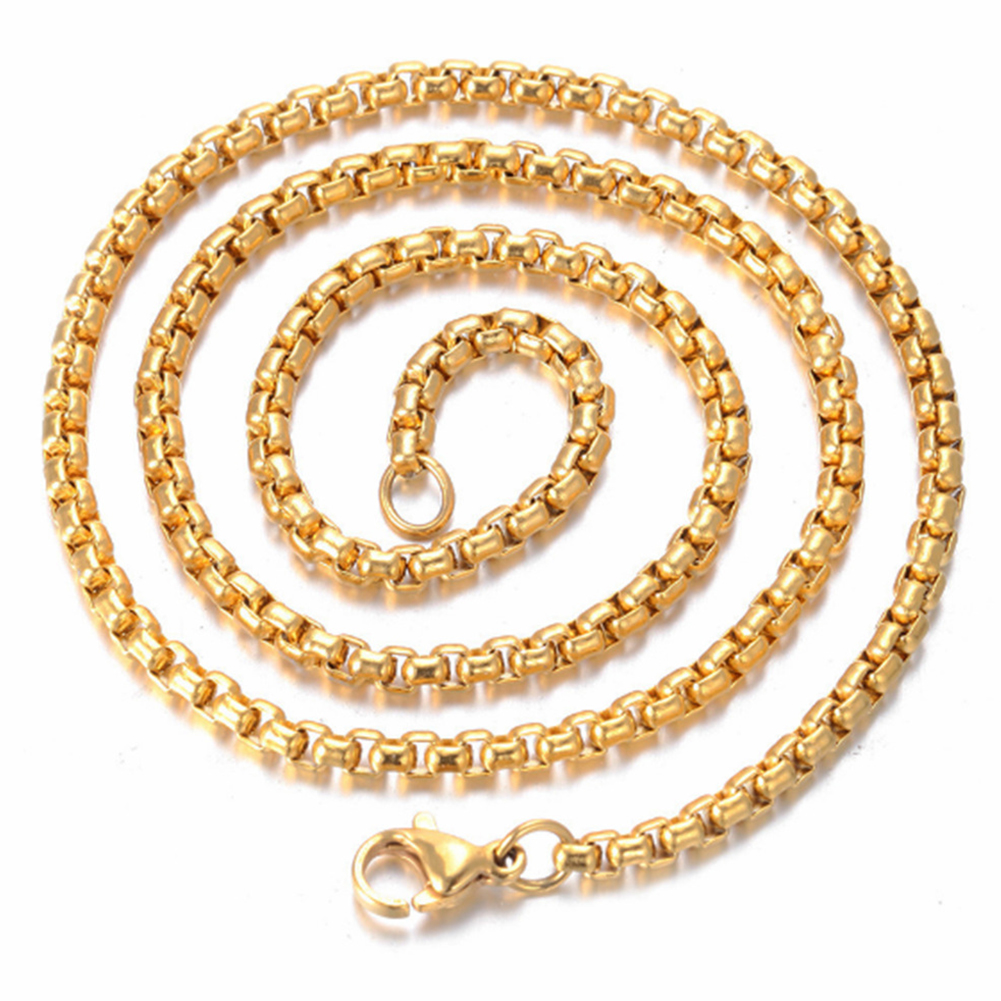 Hip Hop Hundred Dollars Pendant Necklace Stainless Steel Gold Plated Jewelry