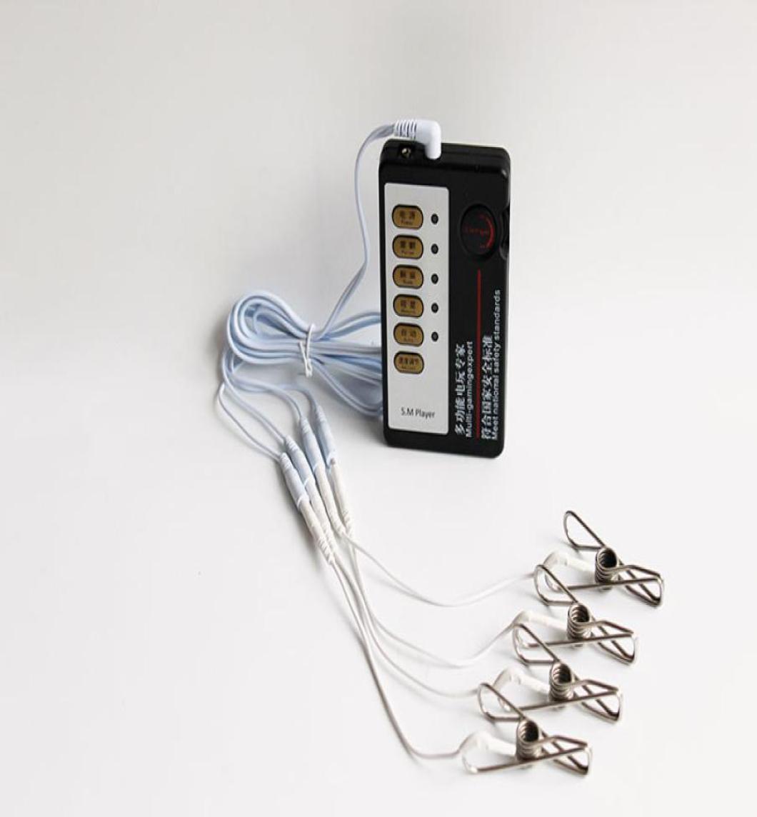 Electro shock stimulation nipple clamps labia clip BDSM bondage gear heavy play torture device adult sex toys for couples7131532