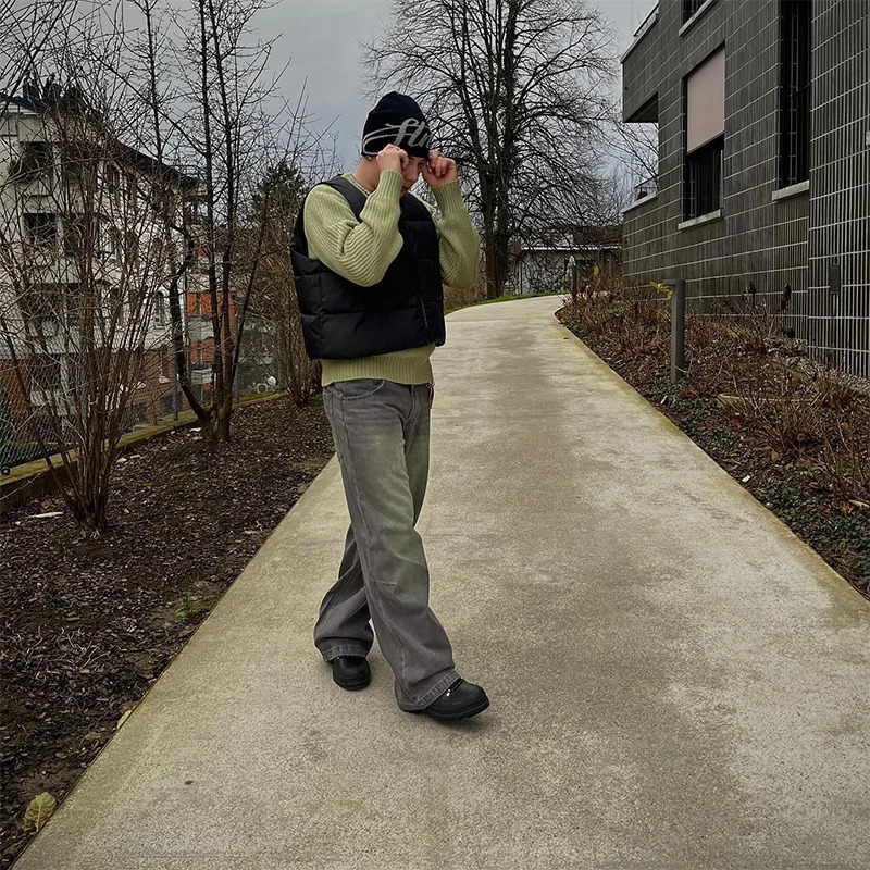 Men Beanie Kpop Letter Hat Y2k Black Knit Hip Hop Streetwear Wool Winter Korean Fashion Pullover Accessories Jacquard Women Cap 250806