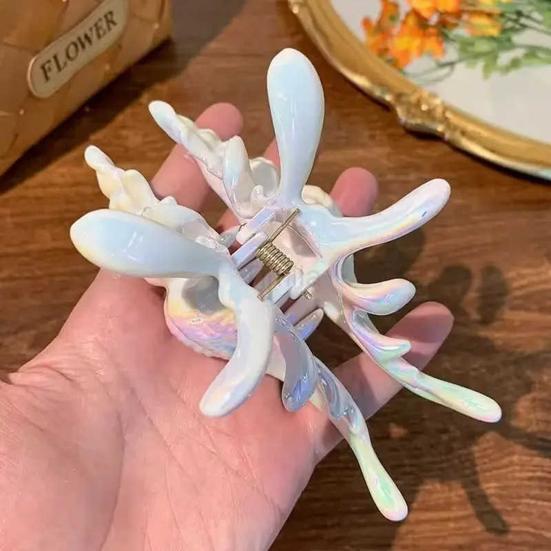 New Summer Beach Acrylic Conch Hair Claw Ocean Series Claw Clips 13CM Large Crab Hair Clips INS Hair Accessories for Women Girls U250807