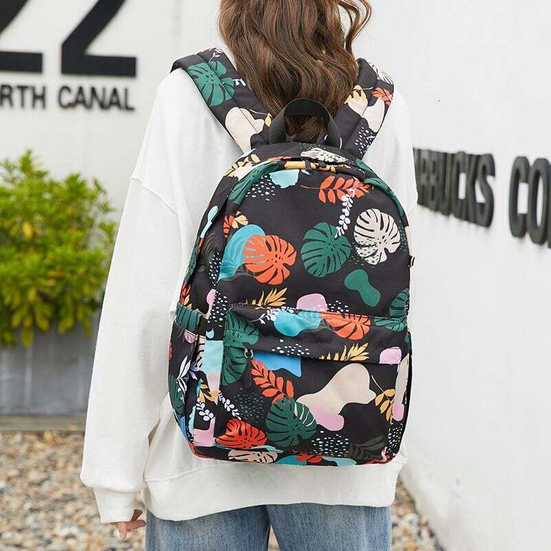 Women's Bags Trend Printed High School Student Backpack