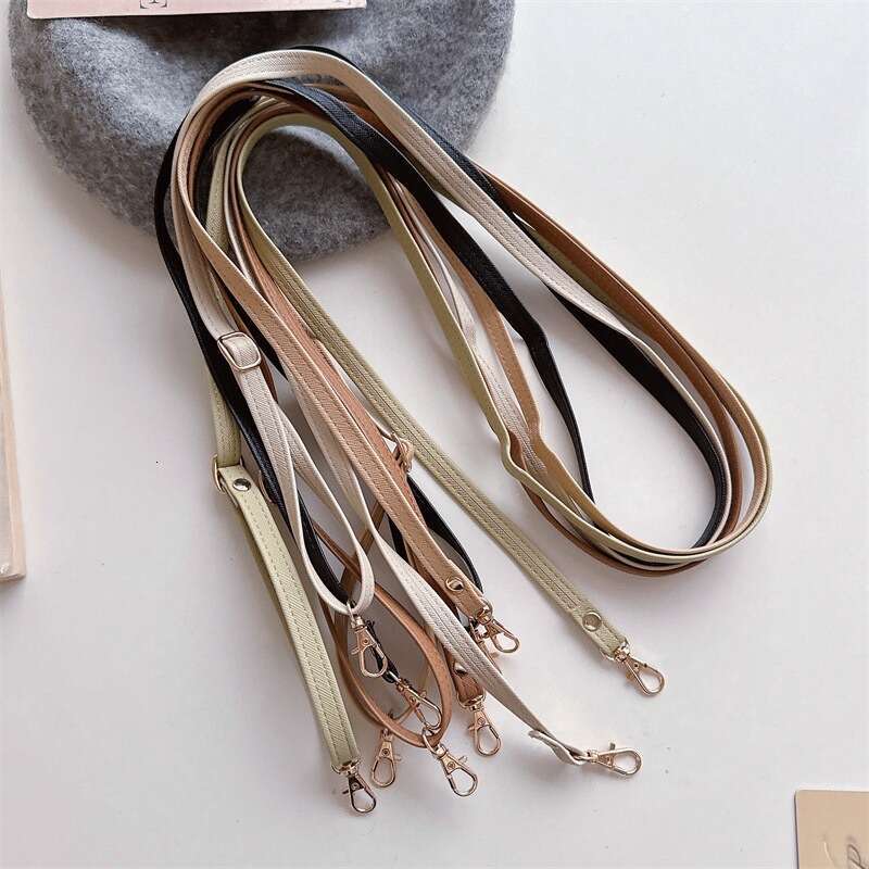 Simple Solid Color Cross Pattern Leather Multi-Color Adjustable Strap Lanyard Student ID Work Badge