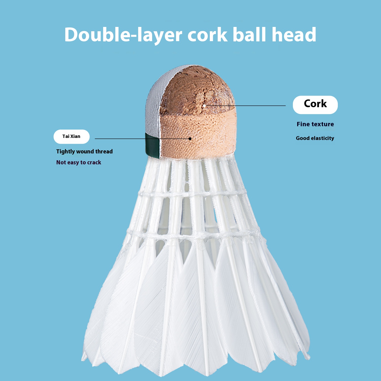 Goose Feather Badminton Shuttlecocks Super Durable Stable Flight Training Matches and Practice Sessions