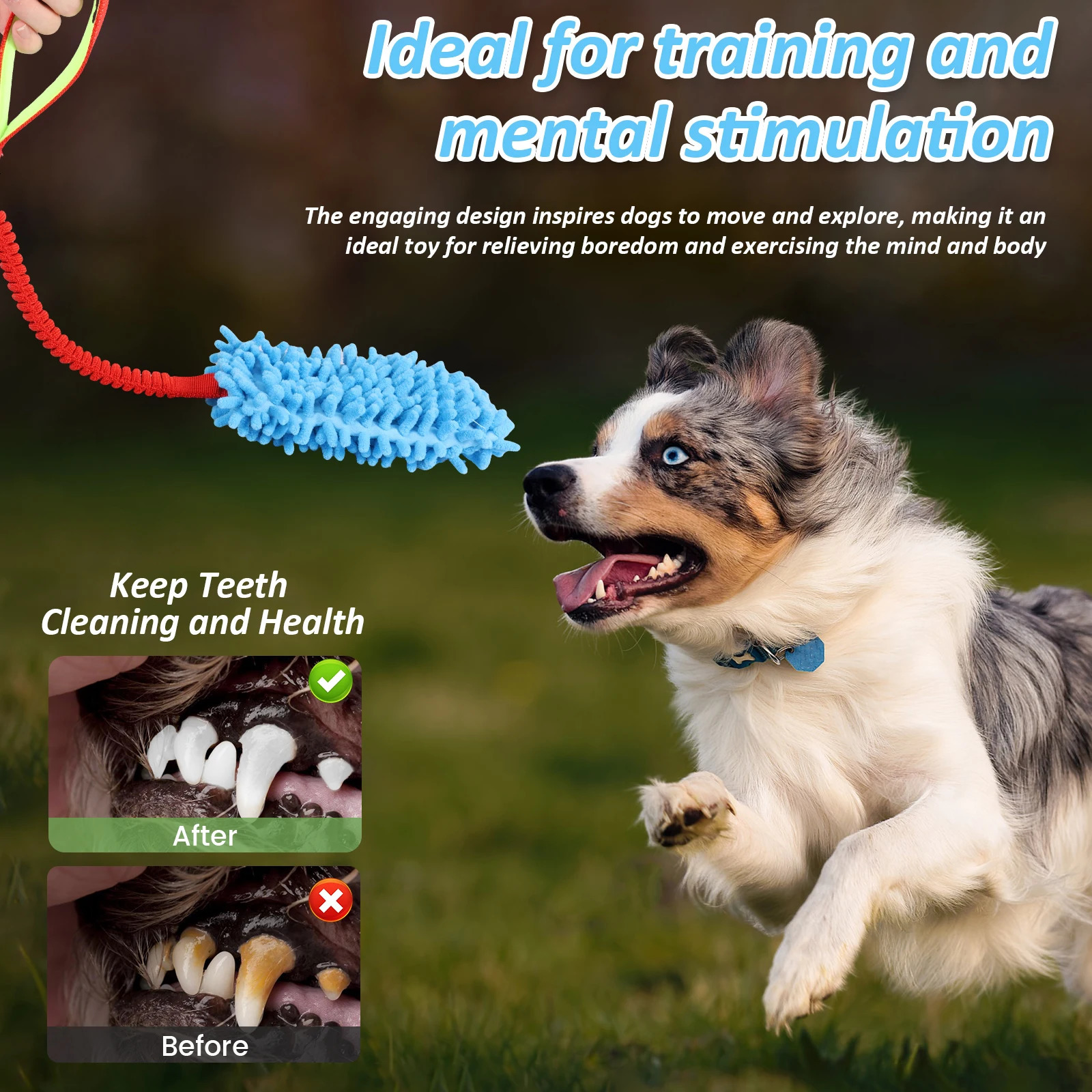 2Pcs Dog toys Dogs Chew Toy with Squeaky Sound Training Interactive Pet Chew Rope Teething Toy Puppy Dog stuff dogs accessories 250804
