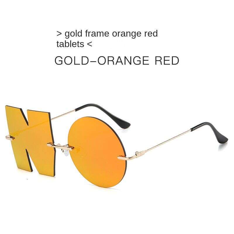 New No Fashion Trend Sunshade Mirror Metal Frameless Colorful Sunglasses Glasses