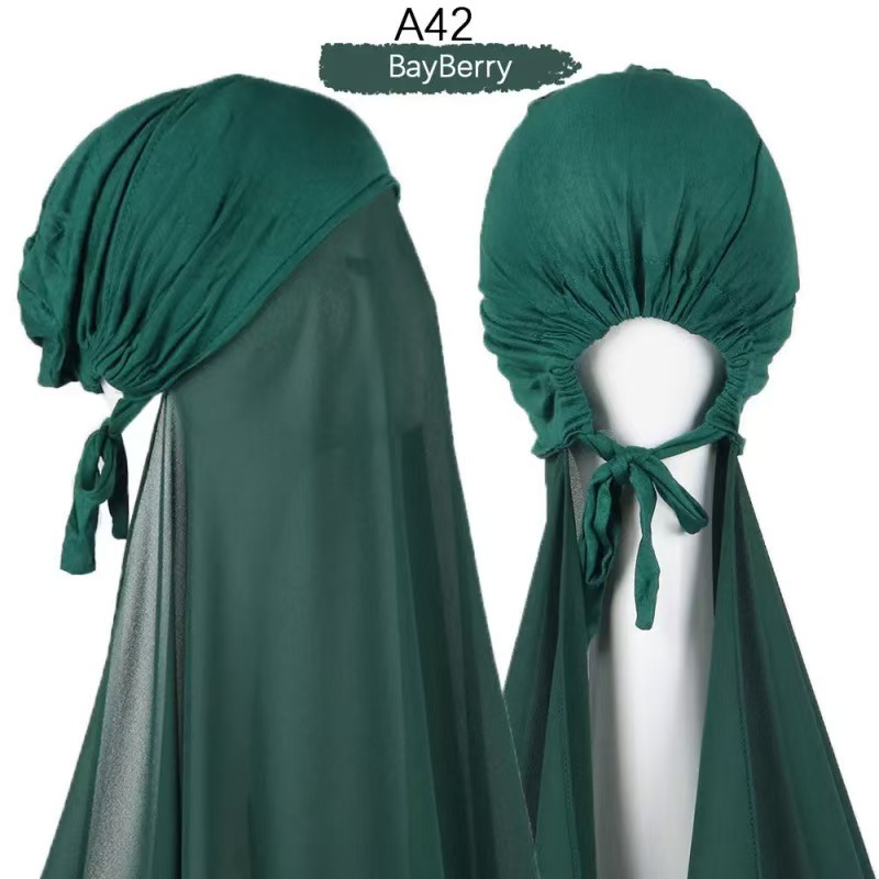 T1414 scarf headscarf chiffon modal adjustable hat headscarf