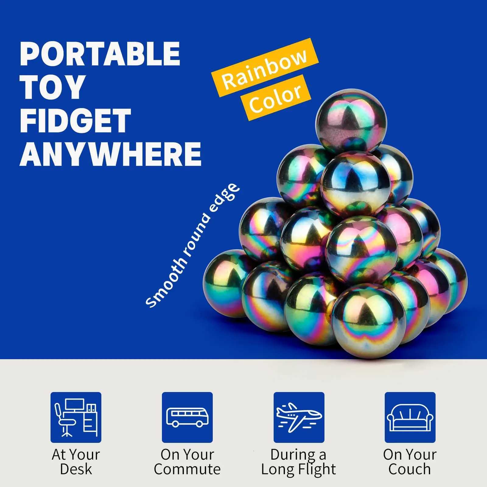 20pcs Magnetic Balls Anti-stress Fidget Toys Desk EDC Stress Relief Toys Sensory Game Antistress for ADHD Autism Adults Man Z250807