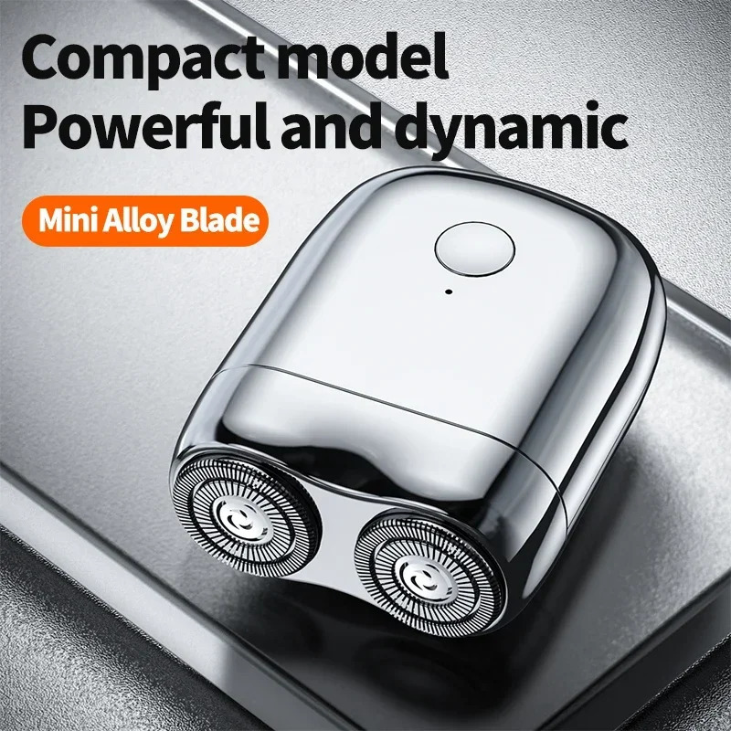 Magnetic Colorful Electric Shaver Double Floating Head Mini Beard Knife For Men Portable Travel Cordless Face Body Razor Trimmer 250805