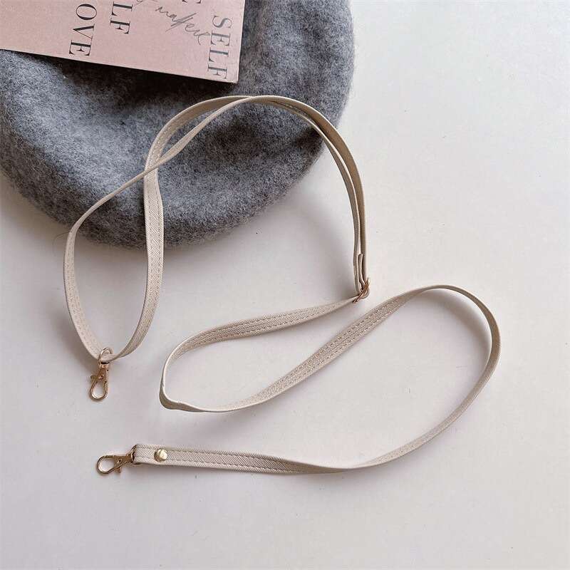 Simple Solid Color Cross Pattern Leather Multi-Color Adjustable Strap Lanyard Student ID Work Badge