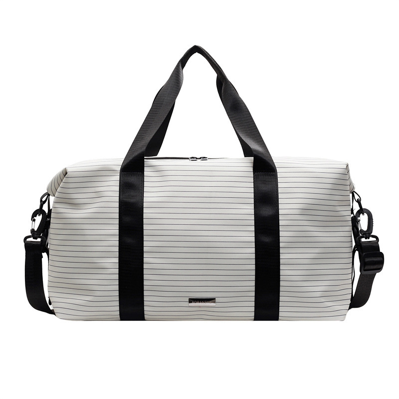New High-Quality Striped Large-Capacity Travel Lightweight Trendy Fashion Gym Storage Carry-On Bag