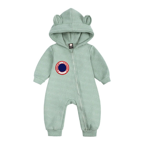 kids Designer embroidery Rompers autumn winter newborn Thickening velvet Hoodedsweater baby boy girl top quality Long sleeve cotton clothes hooded Jumpsuits