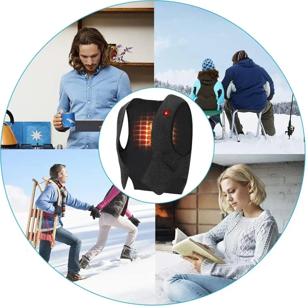 Men Autumn And Winter high quality Heated Vest Electric Heated Jackets Men Graphene Heat Coat USB Heating Padded Jacket 250805