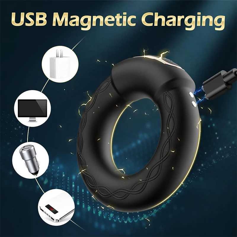 Vibrating Penis Cock Ring with Heating Delay Ejaculation Vibrator Adult Sex Toys for Men Longer Harder Stronger Erection W250807