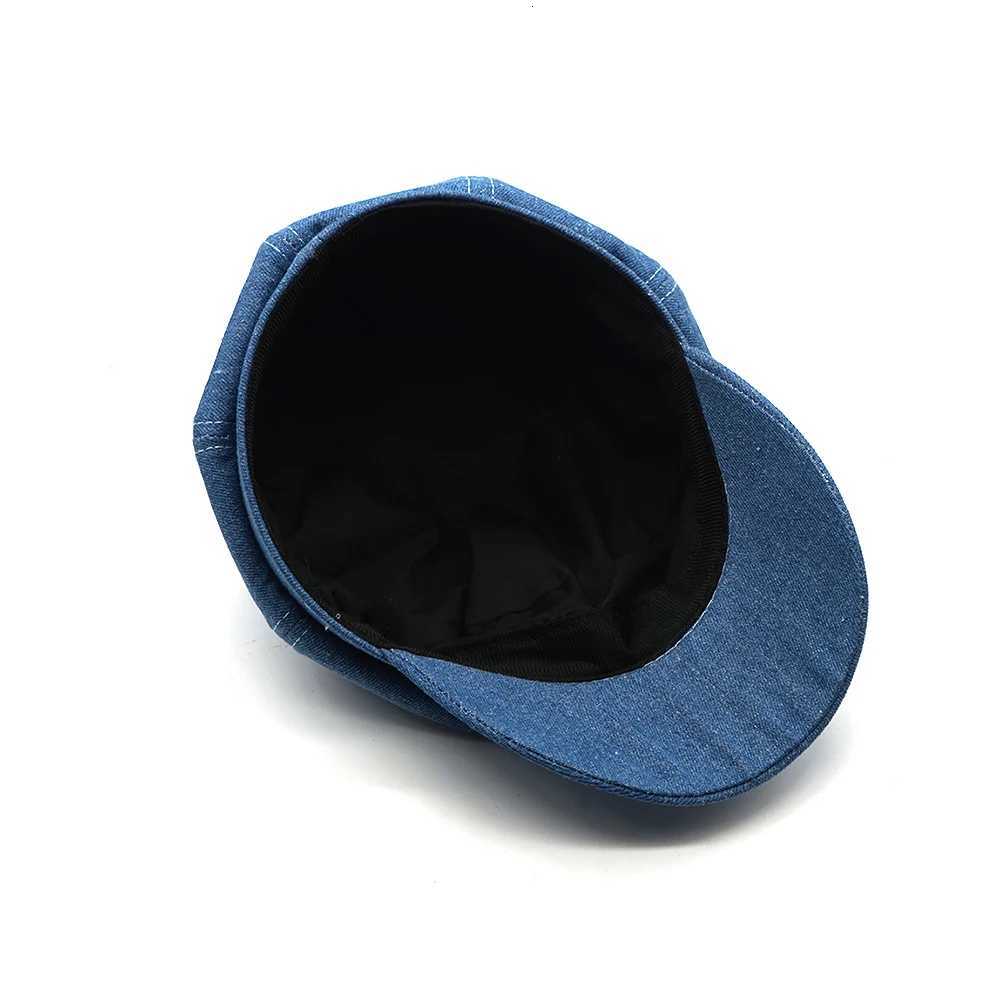 Women Leisure Octagonal Hat Ladies Denim Beret Hat Cowboy C Newsboy Gatsby C Octagonal Baker Peaked Beret Driving Hats XJ250807