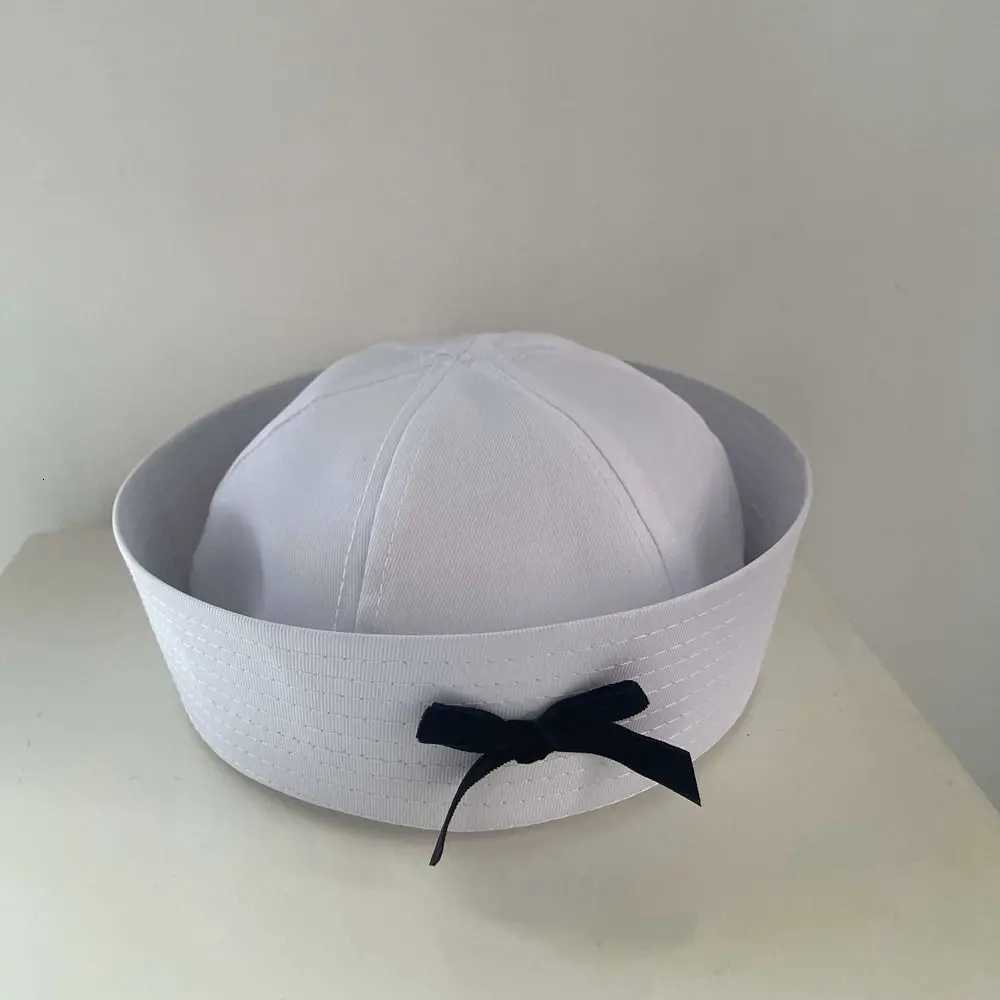 Sweet Bowknot Bow Beret Dome Flip Eaves Sailor Hat Korean Style Navy Cloth Streetwear XJ250807