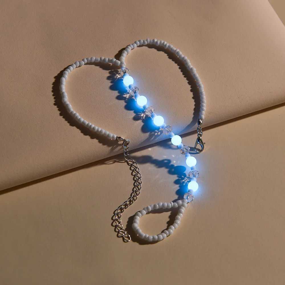 New Summer Glow In The Dark Beaded Toe Ring Anklet Adjustable Bohemian Braided Foot Jewelry Vacation Accessories For Women Y250805