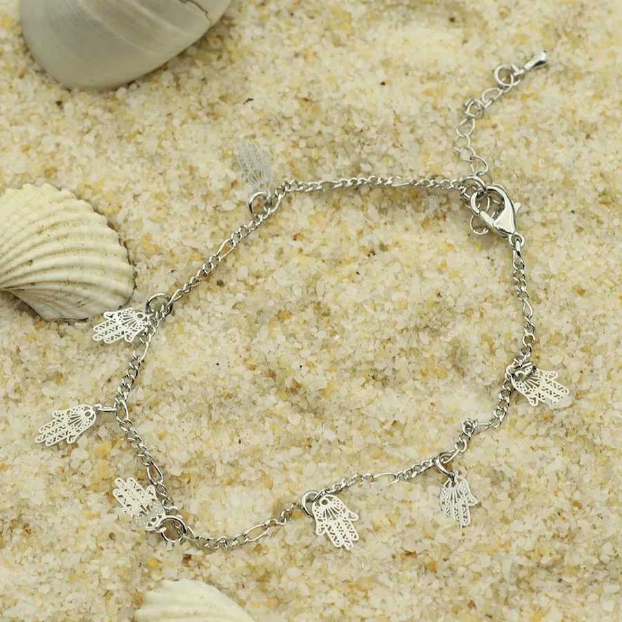 2024 New Women Anklet Classic Fatima Hand Ankle Chain Adjustable Summer Beach Accessories Female Leg Gifts For Her Y250805