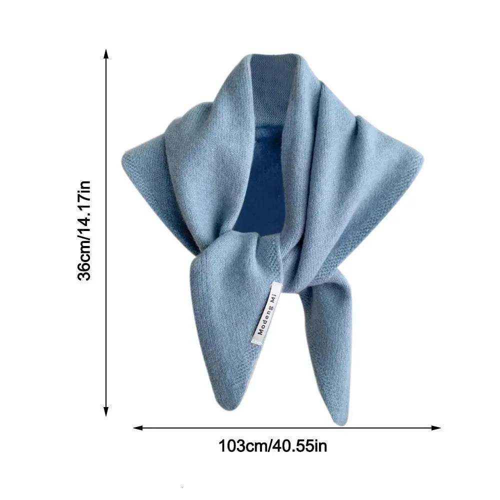 Fashion Soft Wool Knitted Scarf Multi-functional Warm Women Headscarf Winter Triangular Scarf Women Shawl 250805