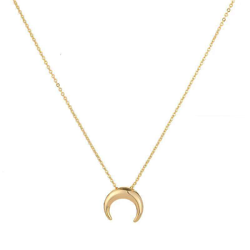 VENTFILLE Sterling Sier Crescent Necklace For Women Clavicle Chain Moon Simple Jewelry Gifts 2023 New