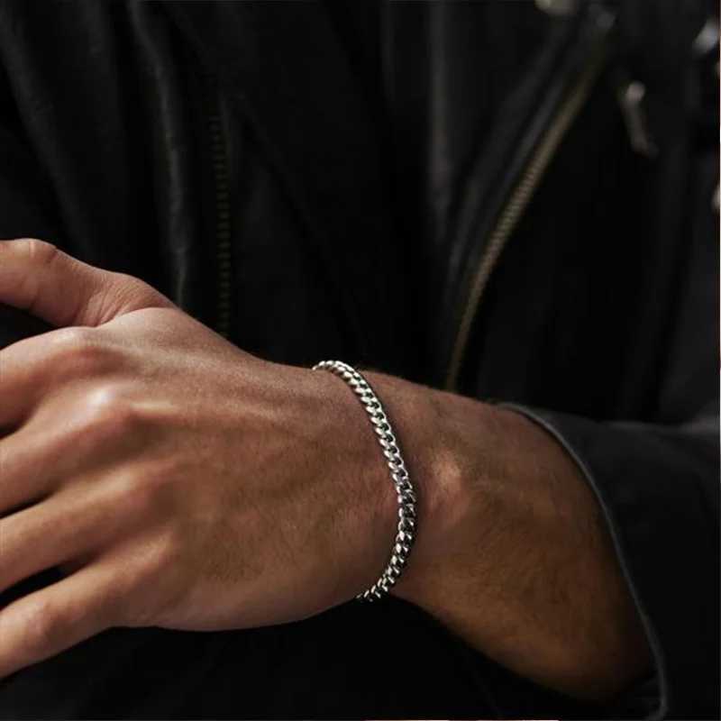 3-11mm Chunky Miami Curb Chain Bracelet for Men Stainless Steel Cuban Link Chain Wristband Classic Punk Heavy Mens Jewelry W250807
