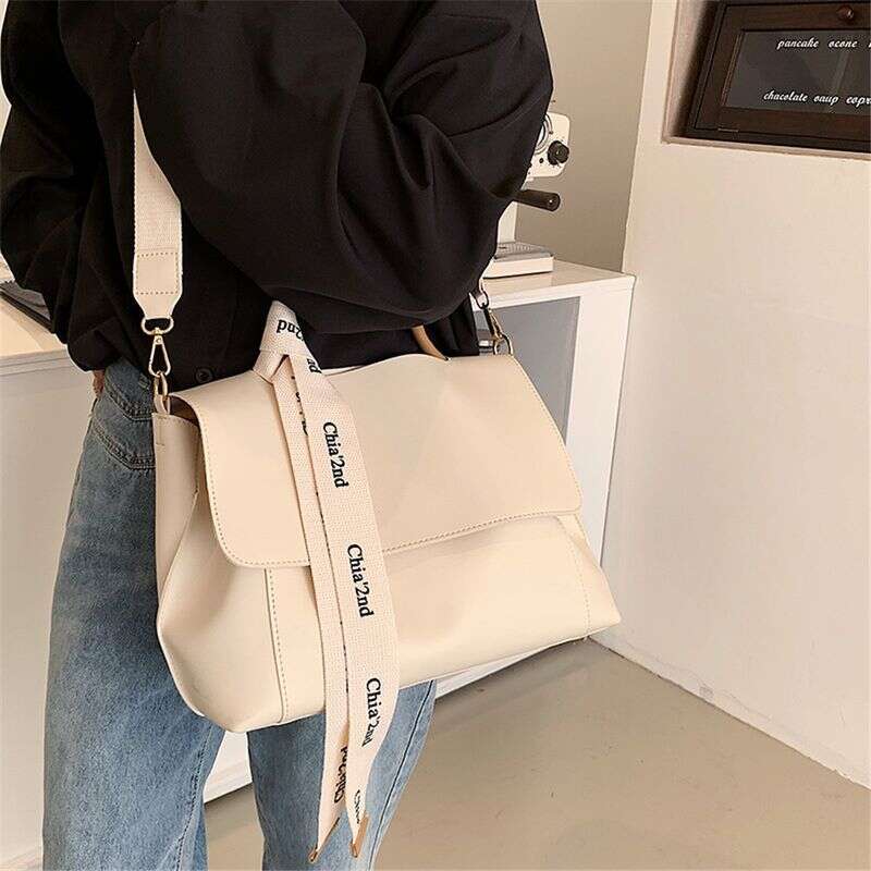 Large Capacity Women's Tote Bag Designer PU Leather Shoulder Crossbody Ba For Women Fashion Ribbons Purses And