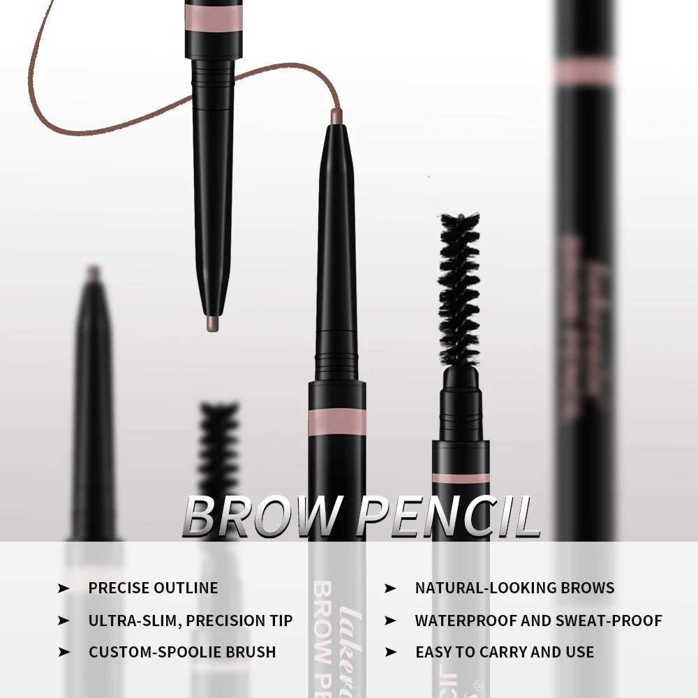 Long Lasting Ultra Fine Liquid Eyebrow Pen Waterproof Matte Double Head Eyebrow Pen Dark Brown Eyebrow Pencil with Brush Makeup W250807