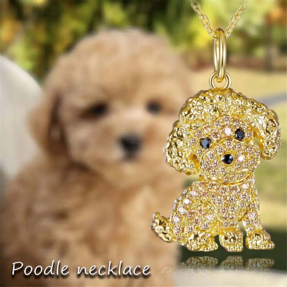 Exquisite Cute Poodle Pendant Necklace Fashion Women's Pet Jewelry Animal Accessories Elegant Party Gifts for Dog Lovers Jewelry for Women