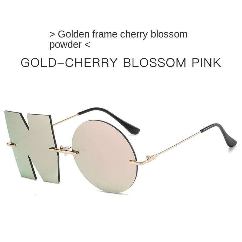 New No Fashion Trend Sunshade Mirror Metal Frameless Colorful Sunglasses Glasses
