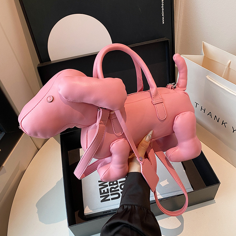 Free shipping designer Creative Puppy Bag Ins Fun Quirky Animal Design Bag Niche Design Handbag Shoulder Bag