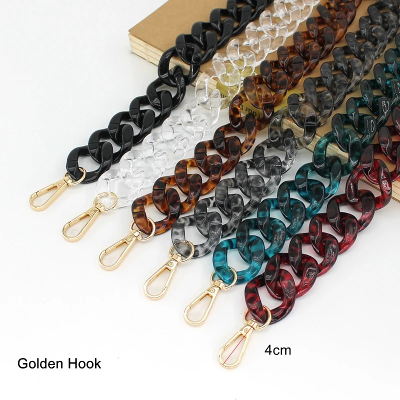 1PCS 44cm 60cm long 3.4cm Width Detachable Replacement Shoulder Strap Bag DIY Acrylic Resin Handbag Chain Plastic Strap 6 color 250807
