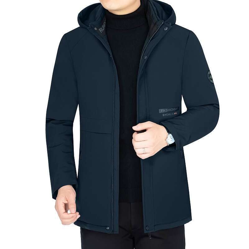 Winter Fashion Brand Plus Plush Thick Hooded Design For Clothing, High-Quality And Fashionable Business Trend Men's