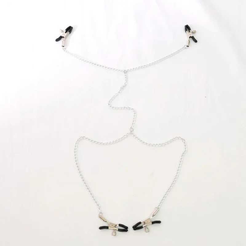 Stainless Steel Metal Chain Nipple Milk Clips Breast Clips Sex Slaves Nipple Clamps Sex Toys Butterfly Style For Couples W250807