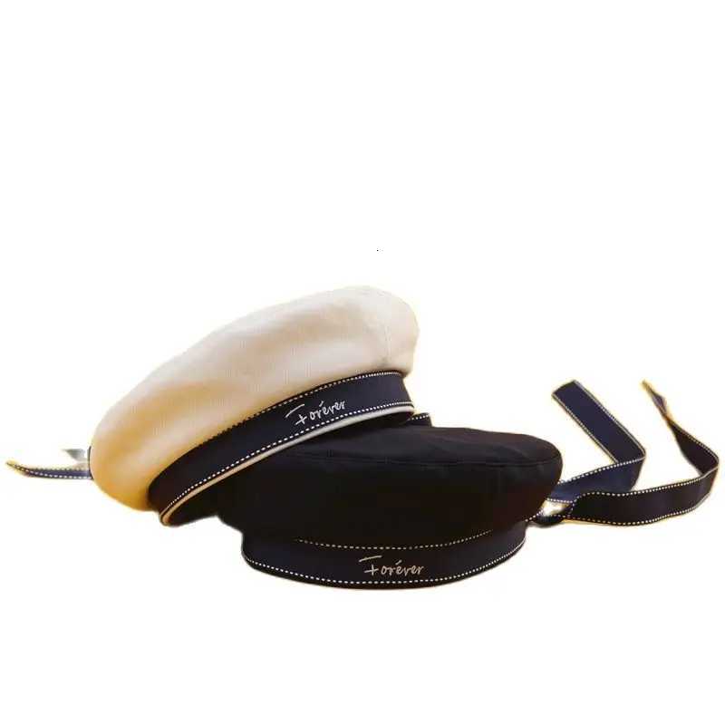 Autumn Winter Fashion Ribbon Women Berets Dome Cs For Female Navy Style Sailor Painter Model Hats Outdoor La News Cool Bl27 XJ250807