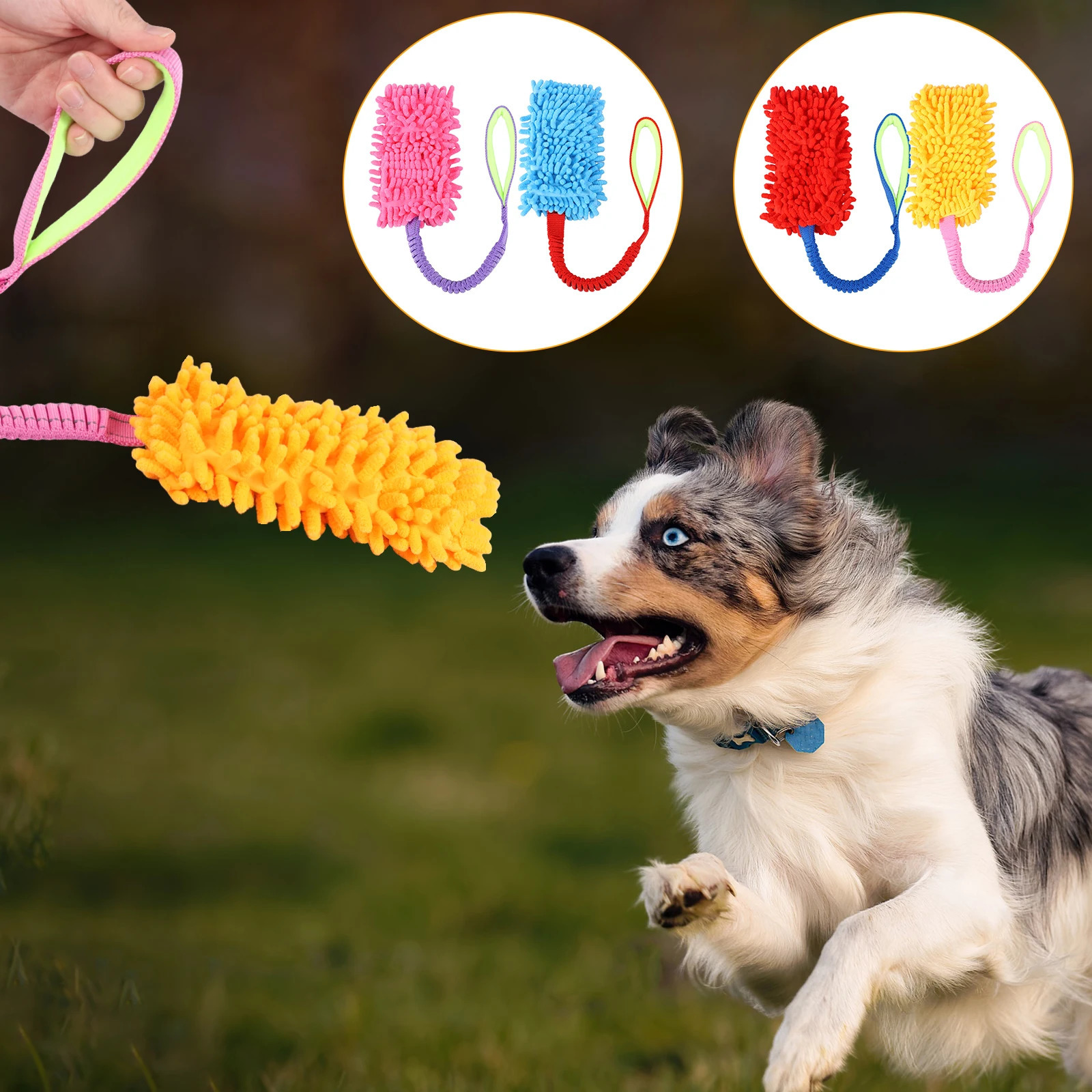 2Pcs Dog toys Dogs Chew Toy with Squeaky Sound Training Interactive Pet Chew Rope Teething Toy Puppy Dog stuff dogs accessories 250804
