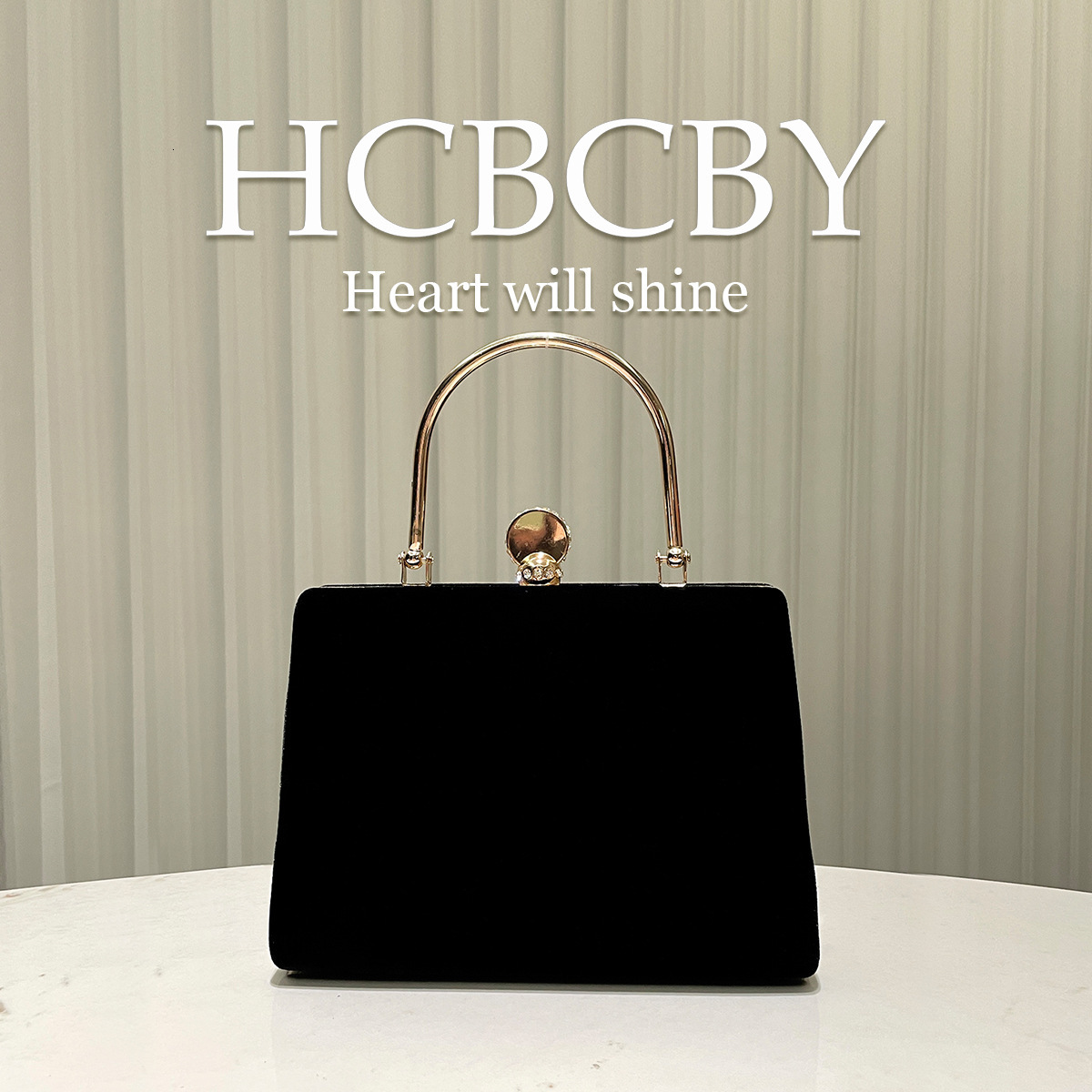 Free Shipping Designer Luxury Black Retro Velvet Handbag French Style Elegant High-end Evening Bag Socialite Fashion Small Clutch Dress Bag Shoulder P