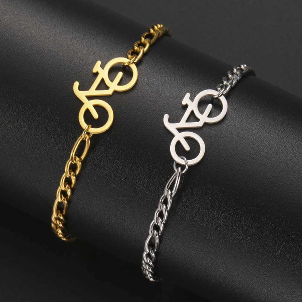 My Shape Bicycle Bracelets Cycling Sports Women Men Gifts Stainless Steel Pendant Foot Chain Hand Chain Anklets Bangle Jewelry W250807