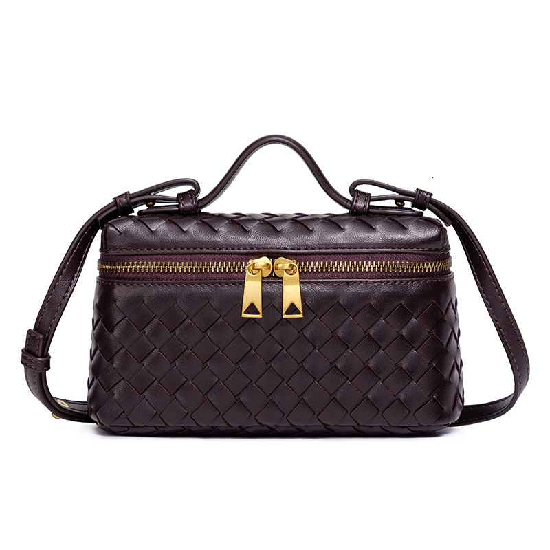 Free Shipping Designer Luxury Women's Handwoven New Fashion Single Shoulder Lunch Box Bag Practical Trendy Handheld Crossbody Box Bag Casual Hand