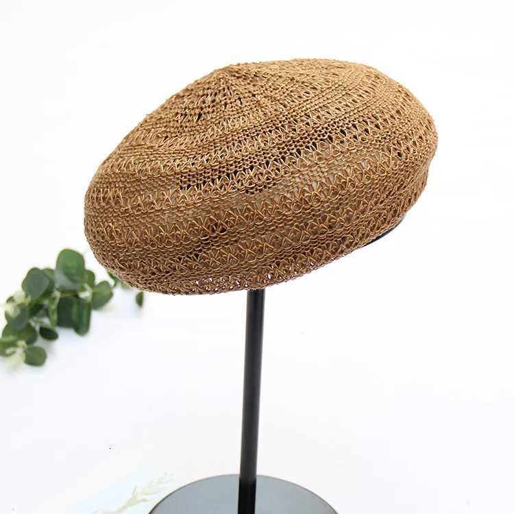 2019 New Korean Version Hollow Solid Color Breathable Beret Casual Tide Summer Adjustable Womens Hat Adult C XJ250807
