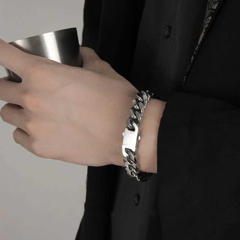 9MM Width 316L Stainless Steel Encrypted Cuban Chain Bracelet For Men Fashion Hip Hop Party Accessories Boyfriend Gift 19/21CM W250807