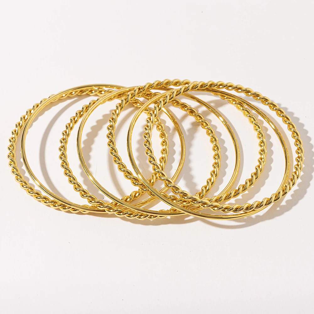 LUIZADA Gold Dubai Bangle for Women Wedding Bride Bracelets Gold Color Jewelry Middle East African Bride party Gifts 250805