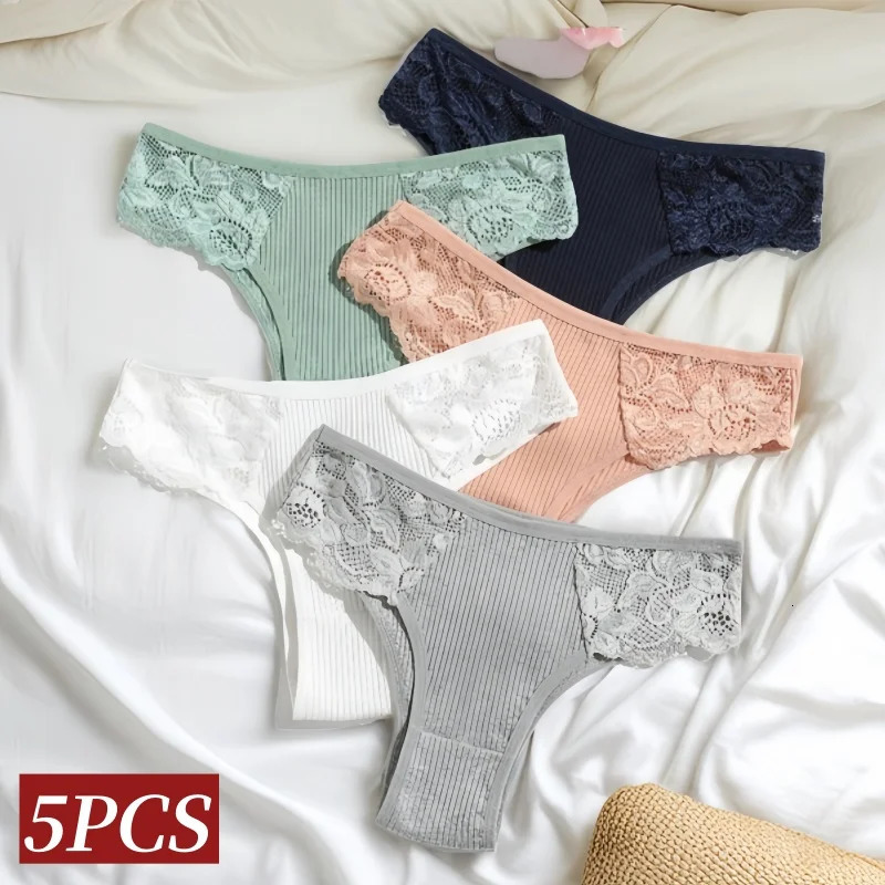 5PcsSet Cotton Pantie Low Waist Briefs Seamless Underwear Female Underpants Comfort Sexy Lingerie Panty 250807