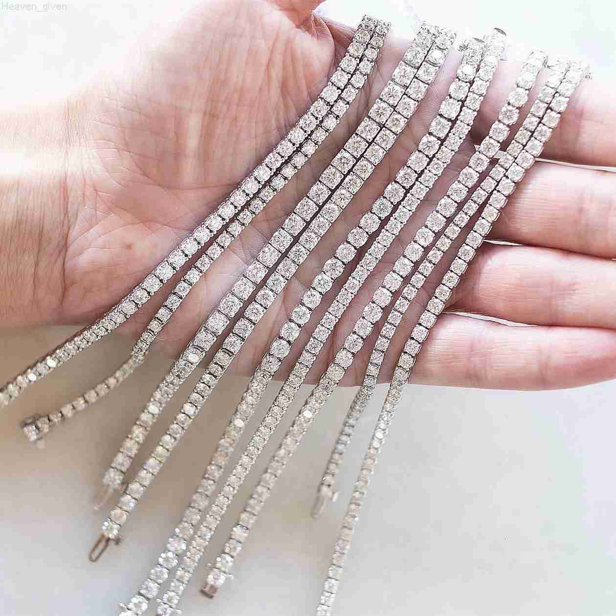 Hiphop Tennis Chain 925 Silver 2mm 3mm 4mm 5mm 6mm All Size Tennis Necklace DVVS Moissanite Tennis Chain